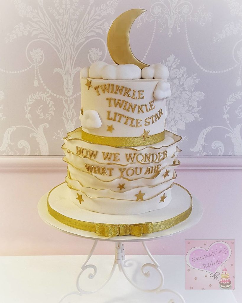 Gender Reveal "How I Wonder What You" Are Glitter Cake Topper Baby Shower