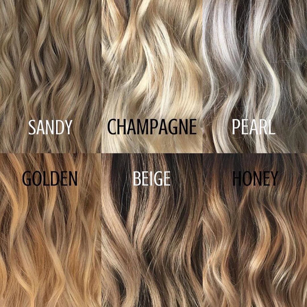 Different hair colours Different hair colours