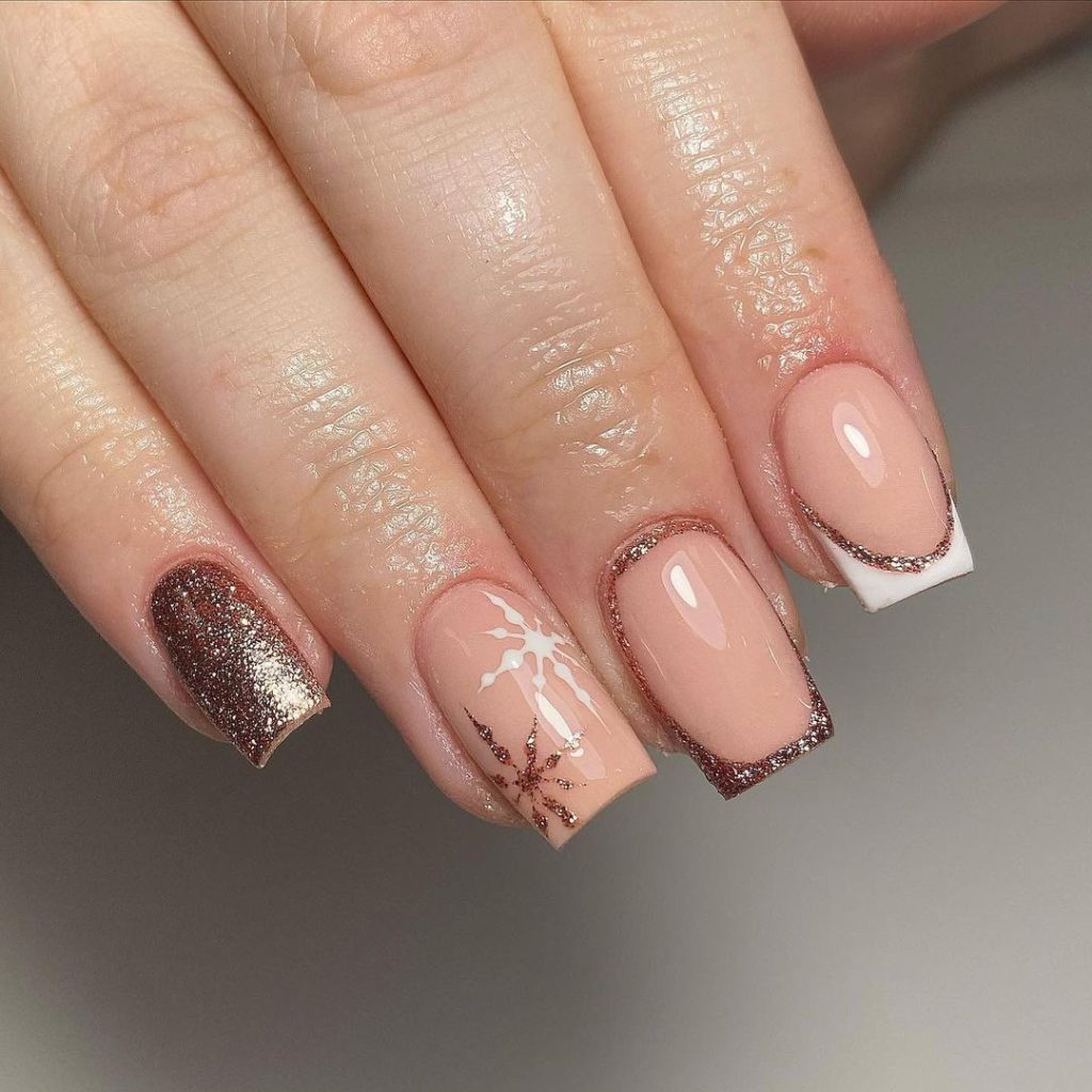Christmas Snowflakes Nails Christmas Snowflakes Nails