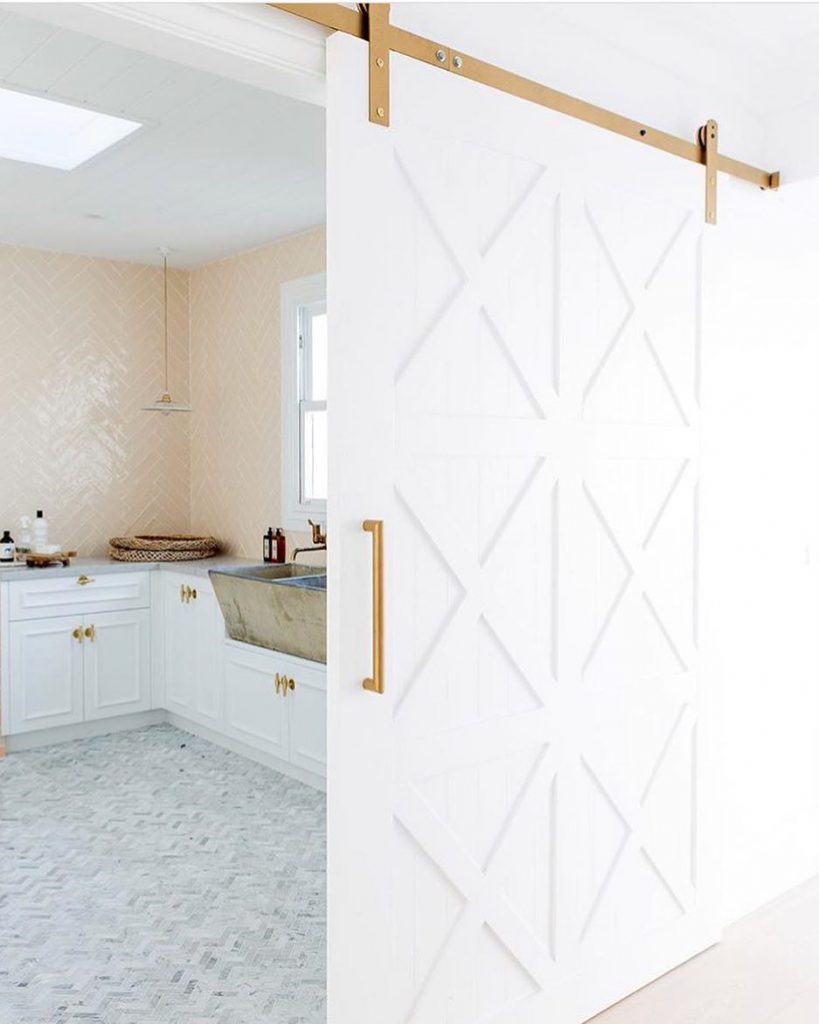 Large White Sliding Kitchen Barn Door Large White Sliding Kitchen Barn Door