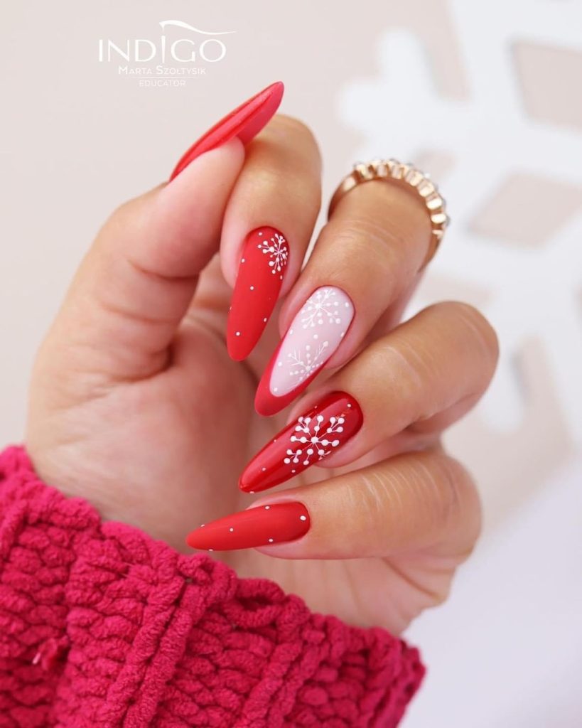 Winter Flakes Christmas Nails Winter Flakes Christmas Nails