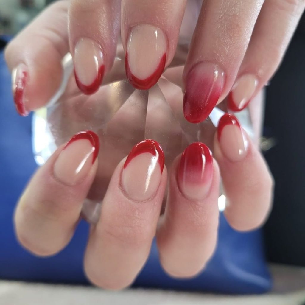 Cool red nails Cool red nails