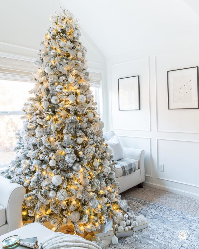 Frosty Christmas tree decorations @kelleynan Frosty Christmas tree decorations @kelleynan
