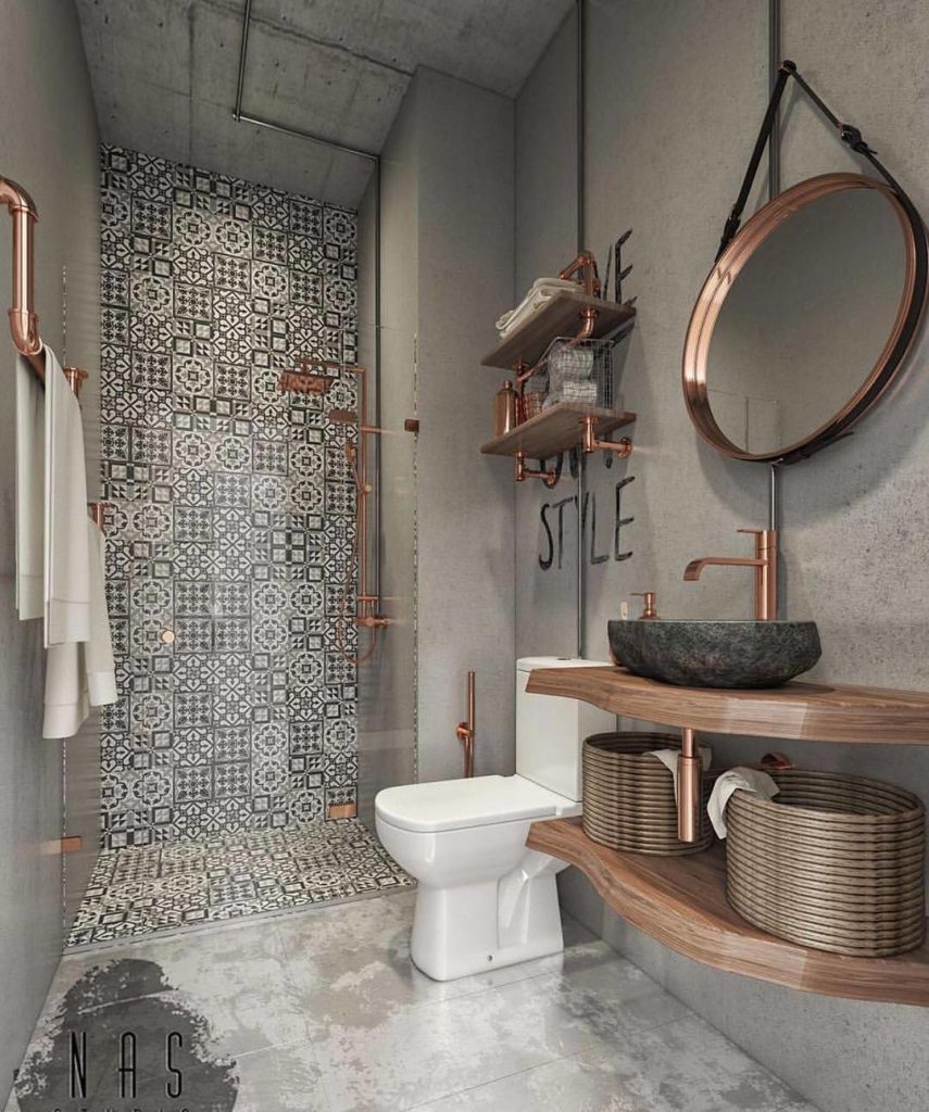 Spanish Copper Ensuite Design Spanish Copper Ensuite Design