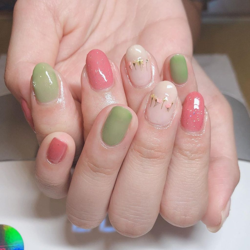 Dango garden colors with floral gel Dango garden colors with floral gel