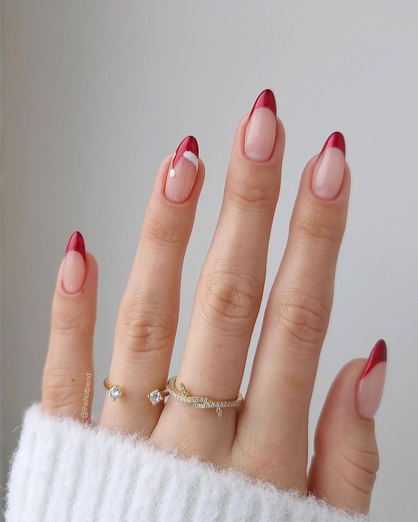 Red Christmas Nail Art Red Christmas Nail Art