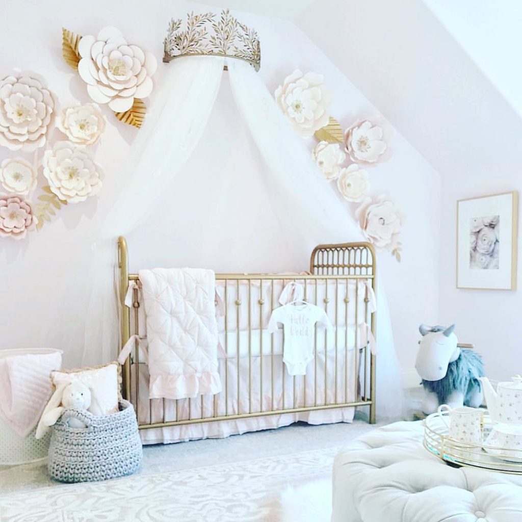 Princess crown bed nursery room ideas  @nanlindy Princess crown bed nursery room ideas  @nanlindy