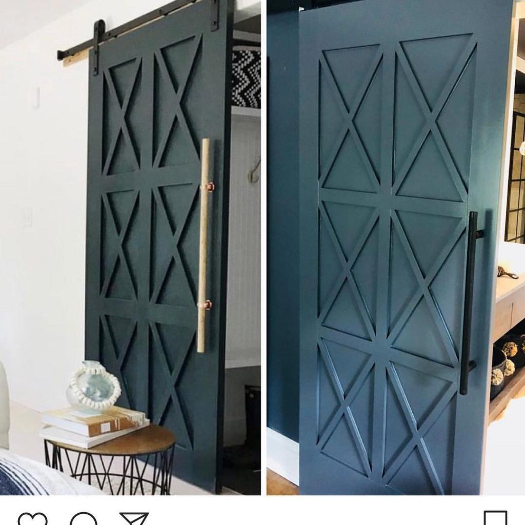 Interior double barn doors blue Interior double barn doors blue