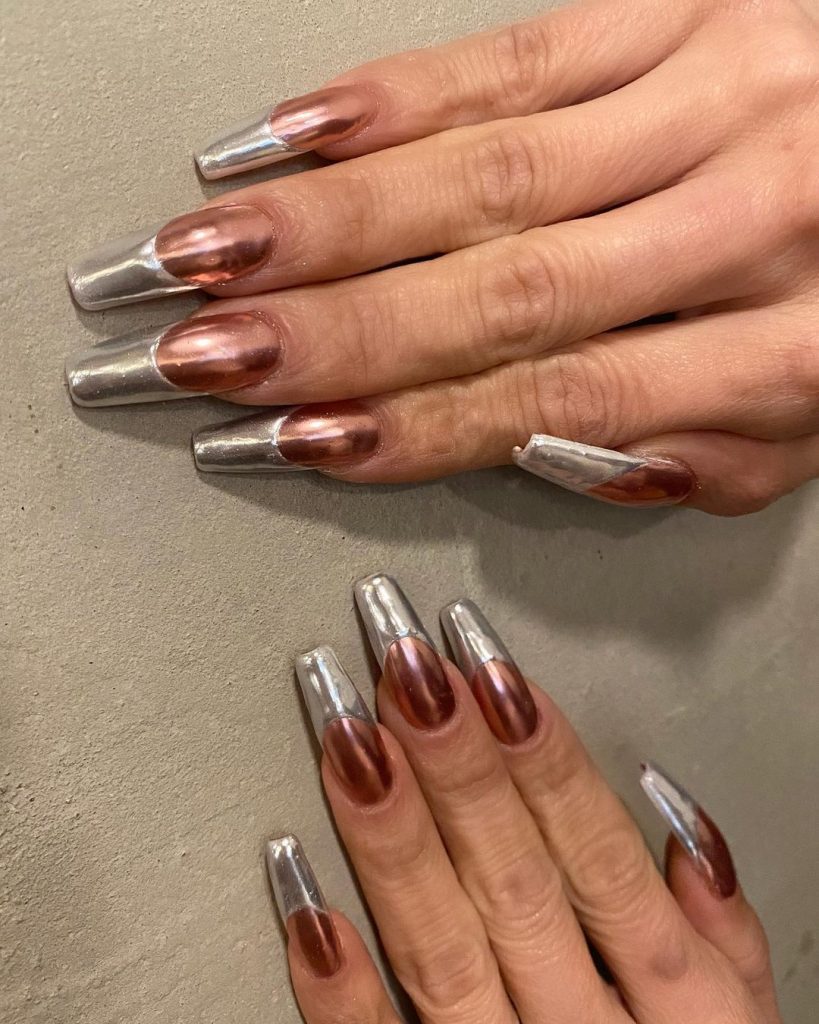 Metallic Chrome Nails Metallic Chrome Nails