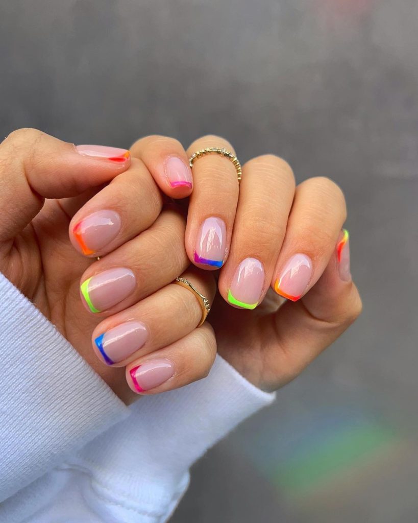 Neon French Tips Neon French Tips