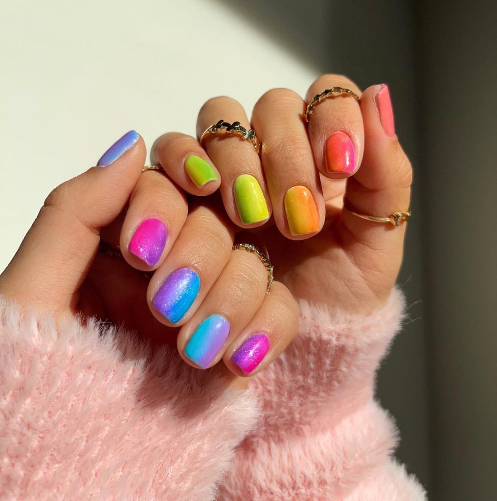 skittle nails skittle nails