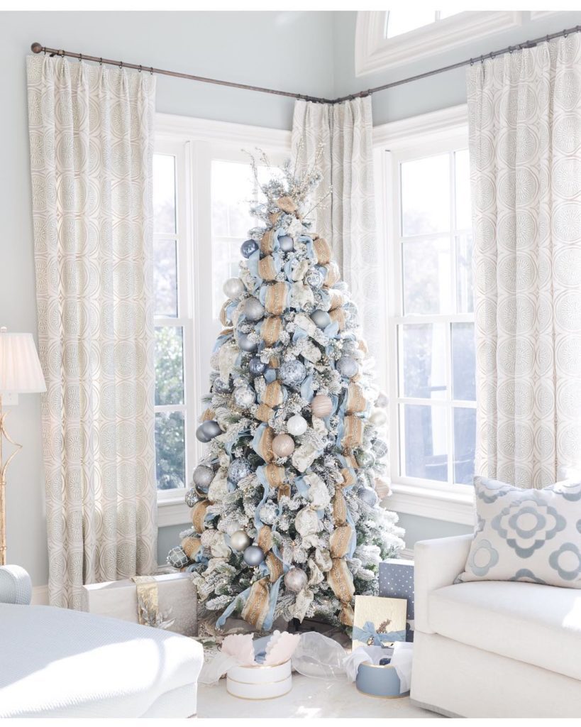 Blue Christmas tree decorations @bluegraygal Blue Christmas tree decorations @bluegraygal