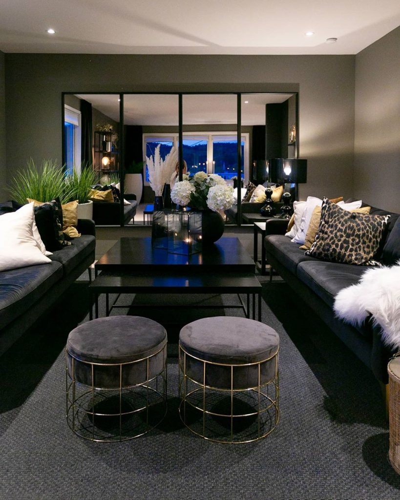 Black and gold Living Room Black and gold Living Room