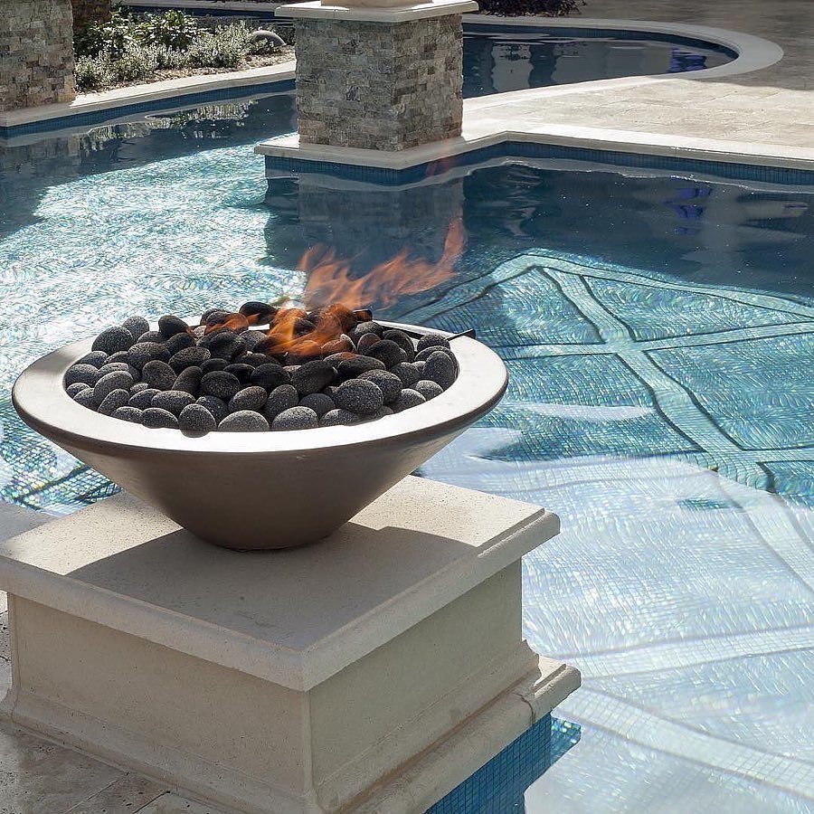 Fire by the Pool Fire by the Pool