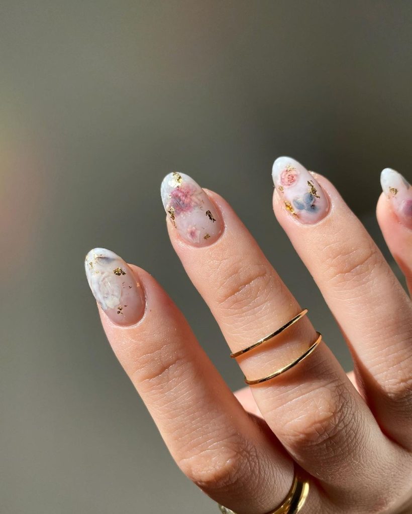 foiled nail art foiled nail art