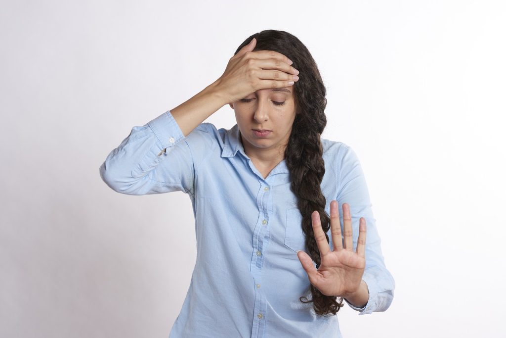 Woman having anxiety Woman having anxiety