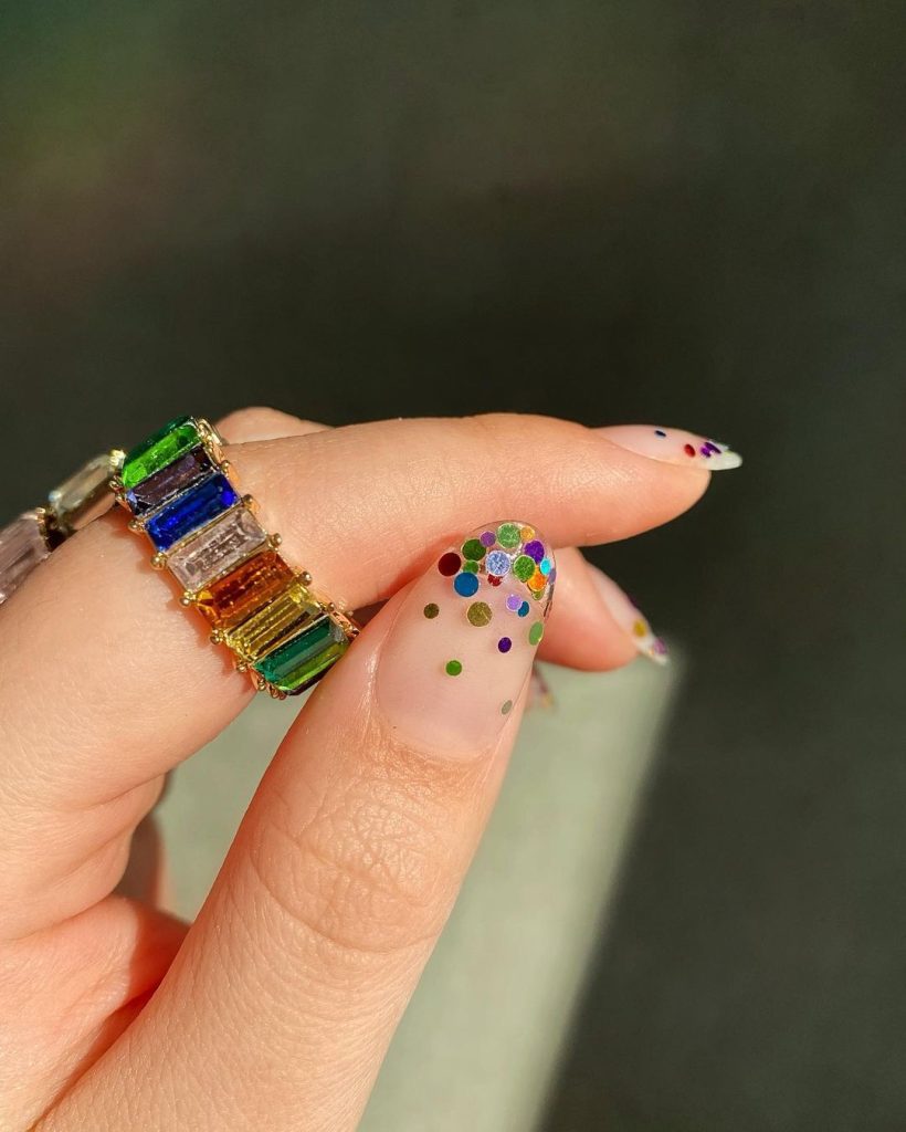 confetti nails confetti nails