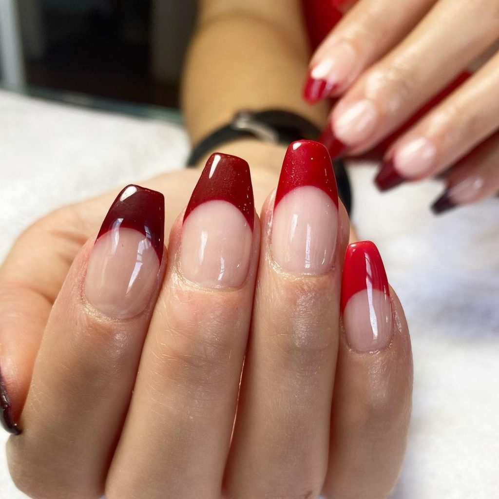 creative red nails