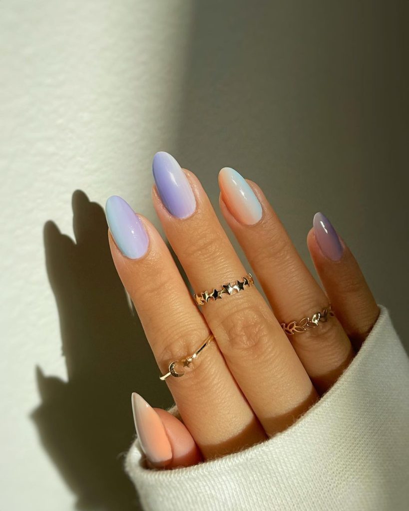 gradient pastel nails