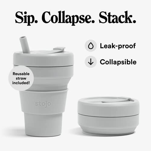 STOJO Collapsible Travel Cup with Straw