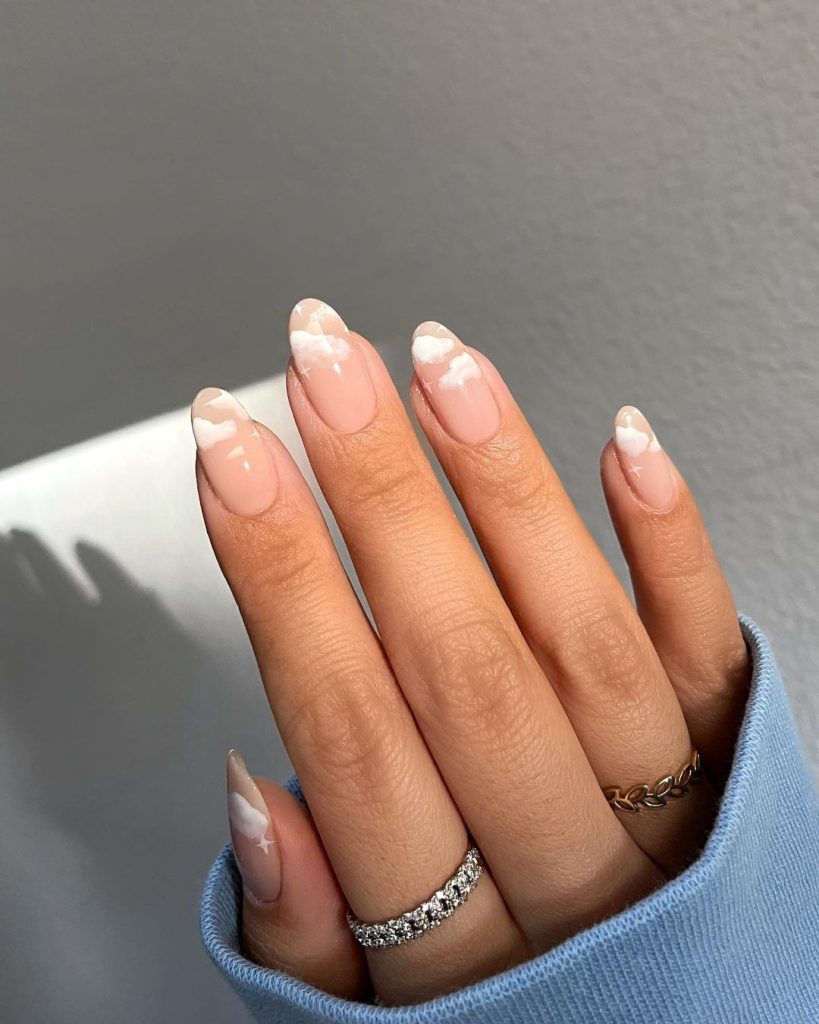 Cloud nails for summer