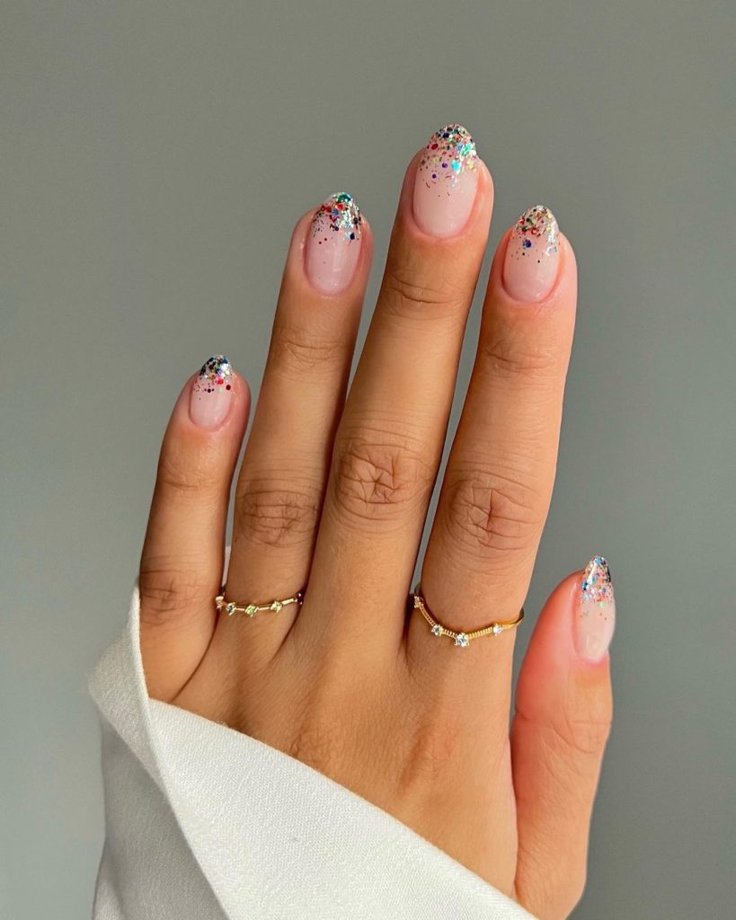 Confetti Wedding Nail Designs