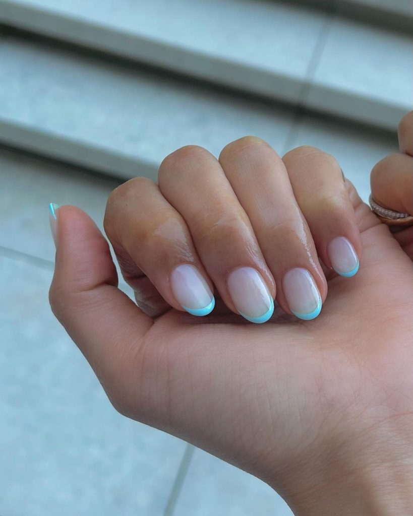 Beautiful Baby Blue Nails