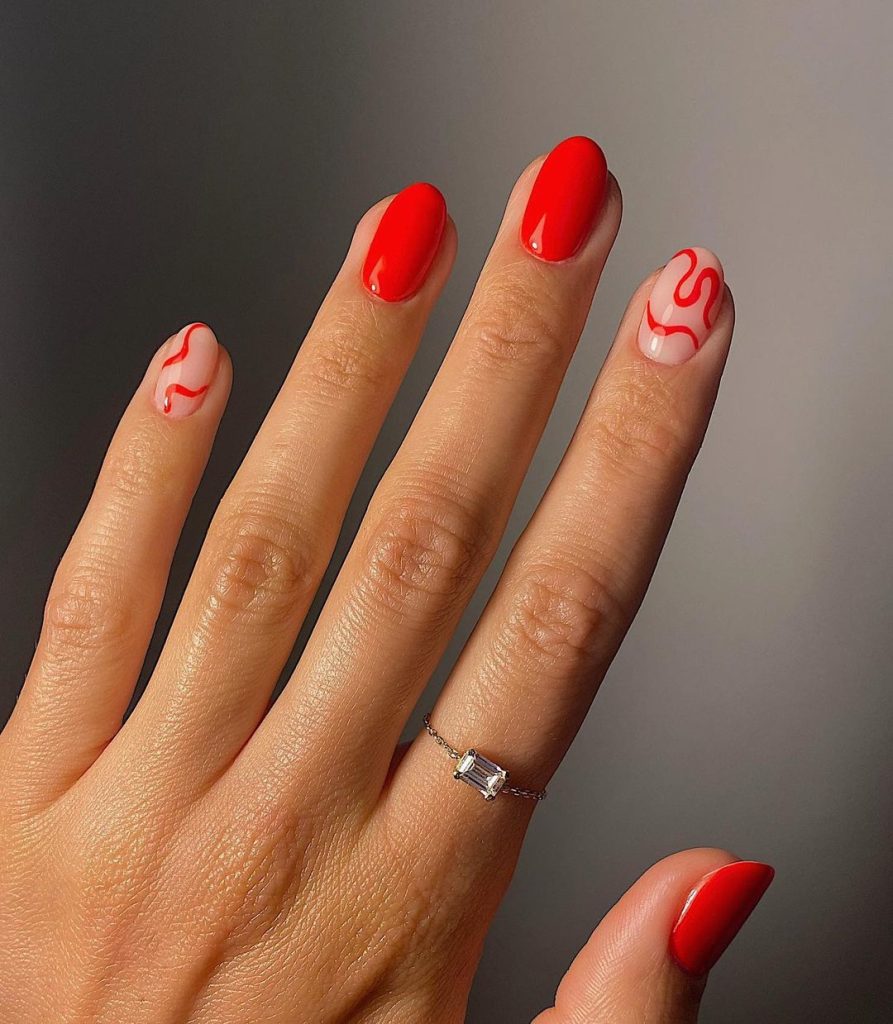 Creative Red Nails
