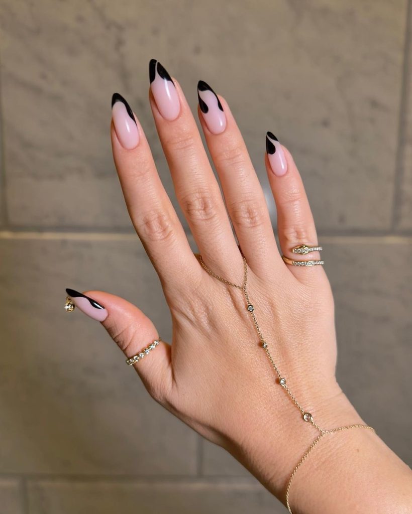 Black French Tips Nail