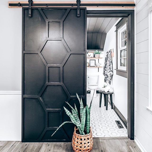 Industrial Barn Door on a track