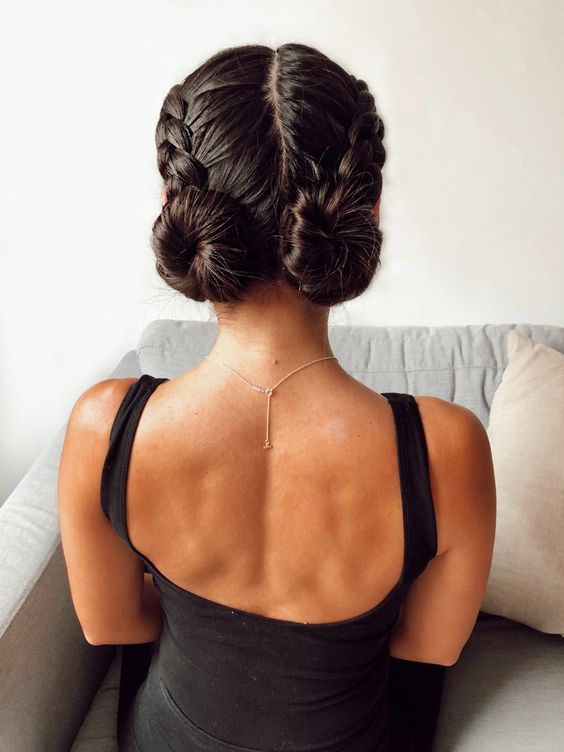 Trendy Space Buns Braids