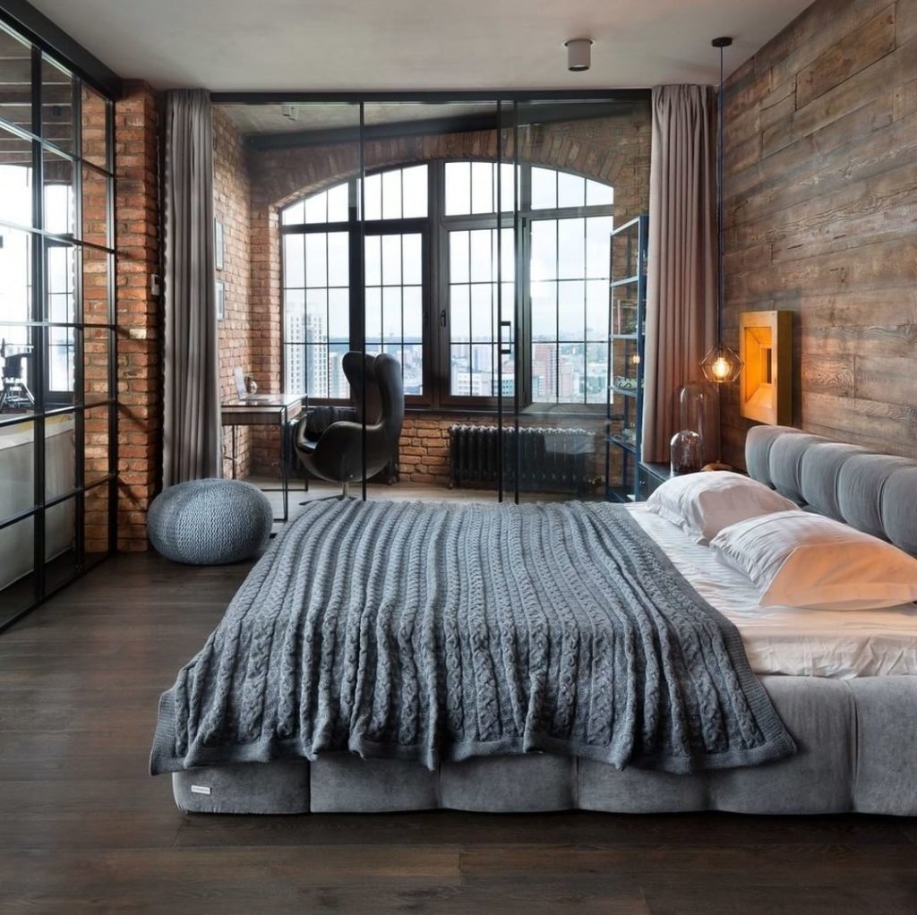 Beautiful loft bedroom in Ukraine