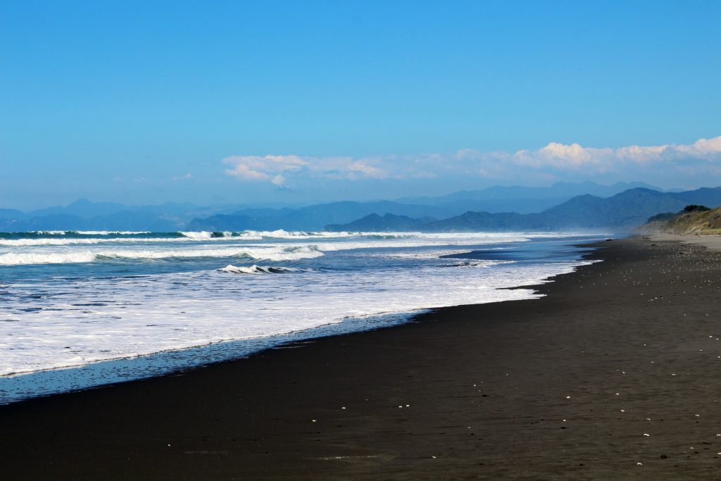 Black Sand beach New Zealand