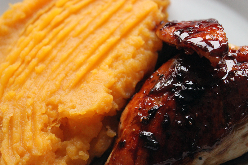 chicken recipe with sweet potato mash