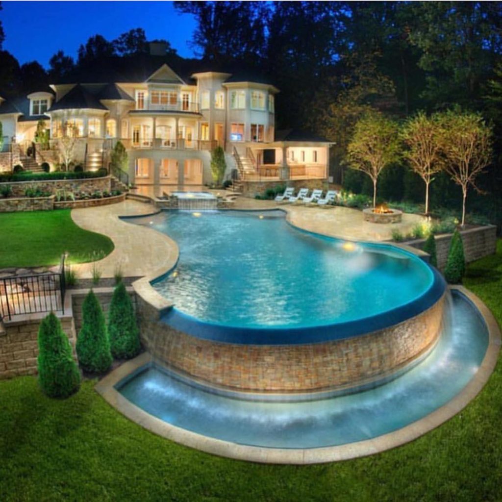 Pool mansion design