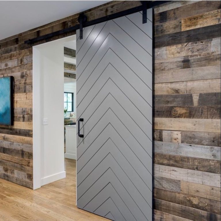 Sliding Herringbone Barn Door