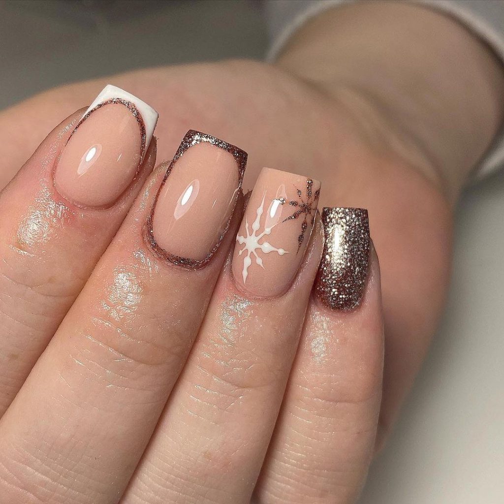 Glitter Winter Nail Designs