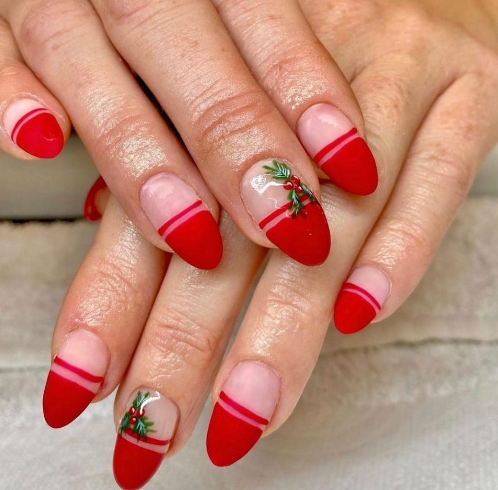 Red Festive Nail Art Designs