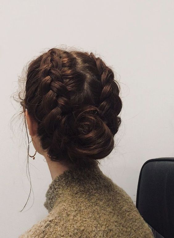 Elegant French Braid Bun hairstyle