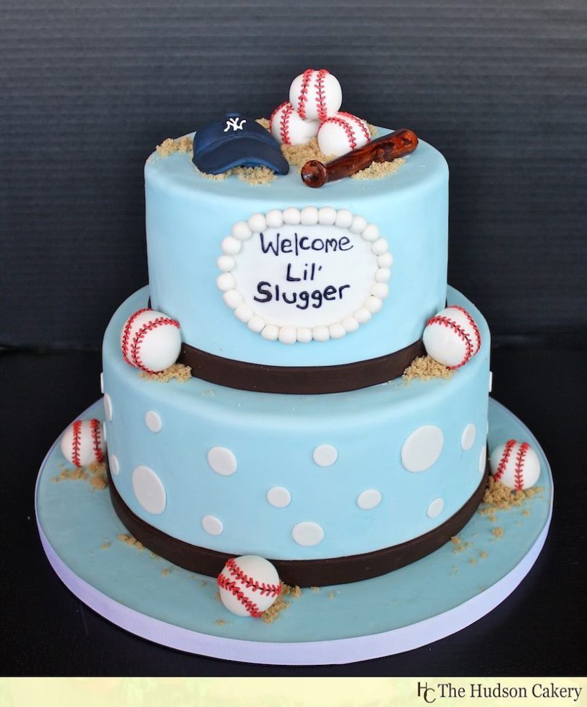 For baseball lovers baby shower cake