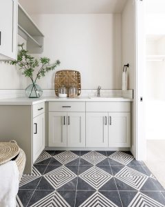 Modern Laundry Room with a Basin