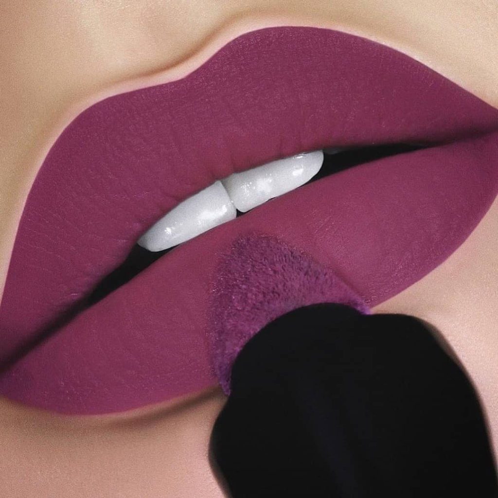 Purple lipstick colour
