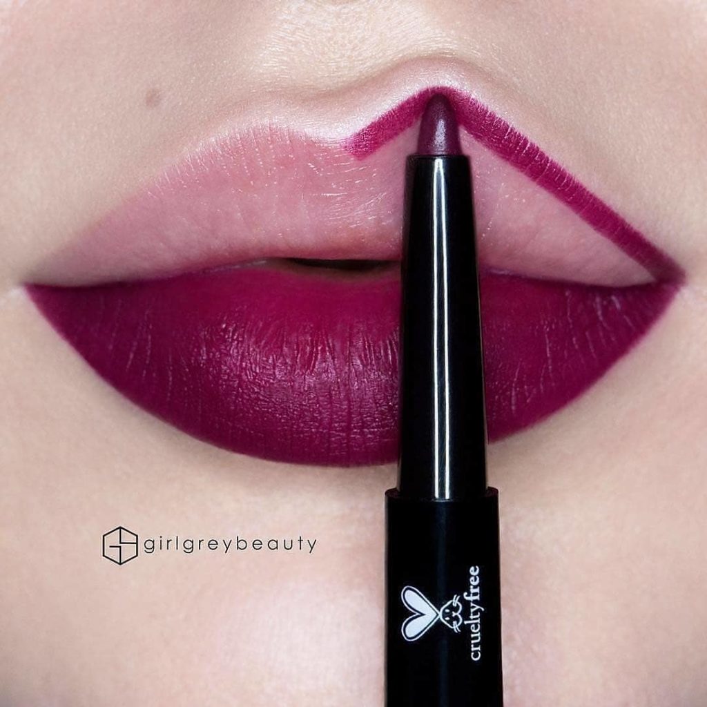 Burgundy lipstick colour