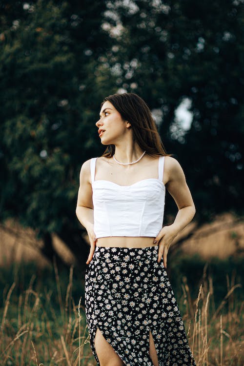 Maxi Skirt with a blouse