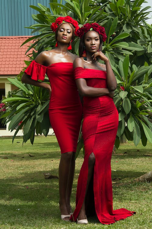 Red on Red Dress for Night