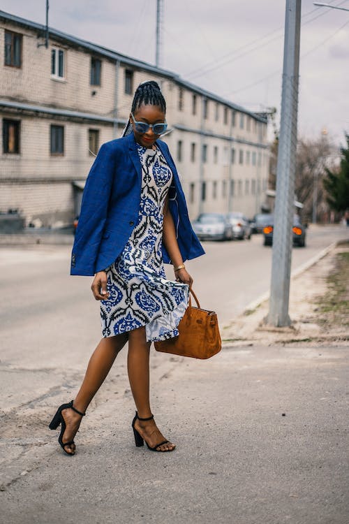 Printed Midi Dress for Tea Parties