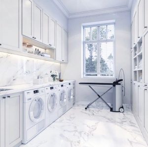 Marble Laundry Room