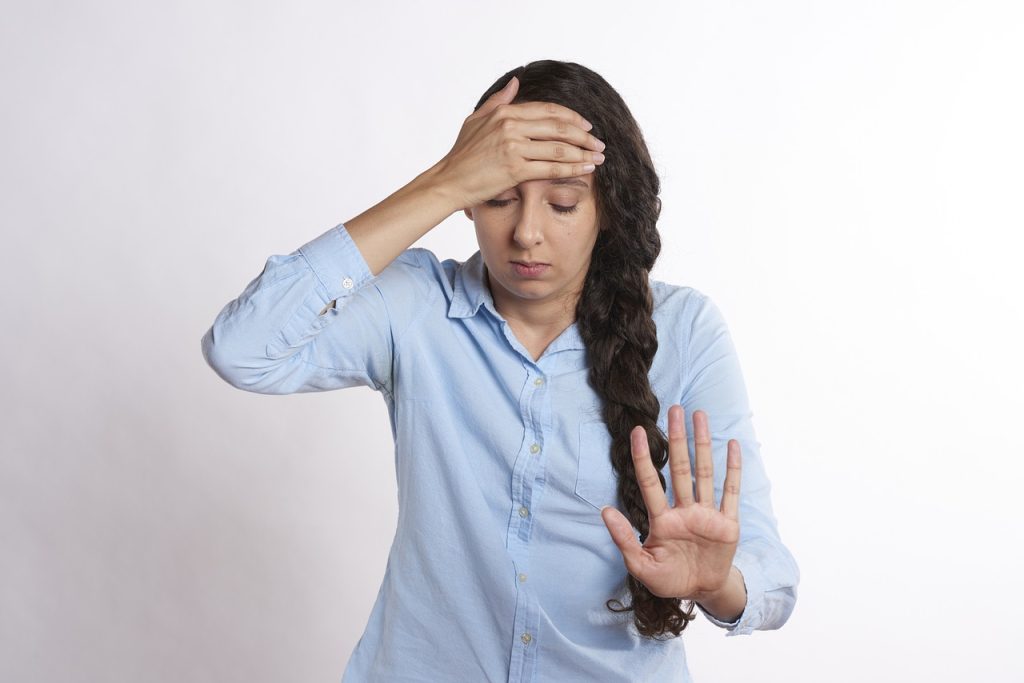 Woman having anxiety 