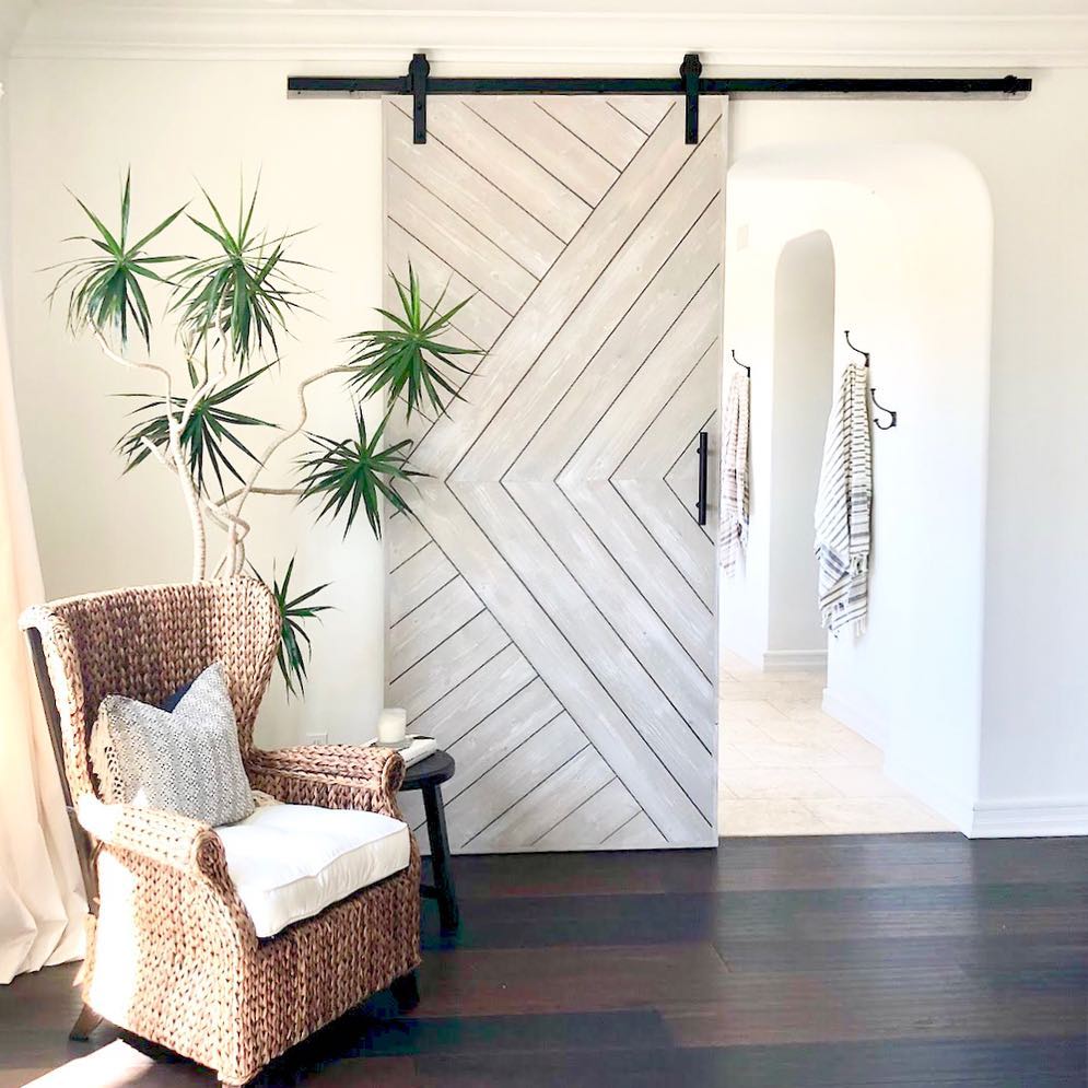 Chevron Single sliding barn door